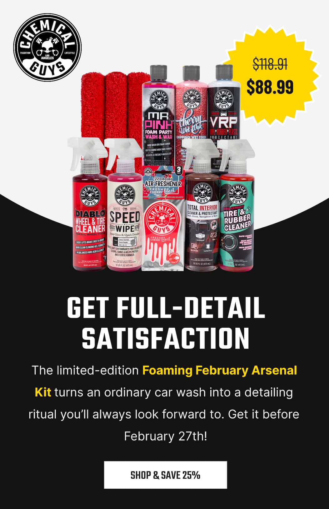 Ends Feb 27: Foaming February Arsenal Kit