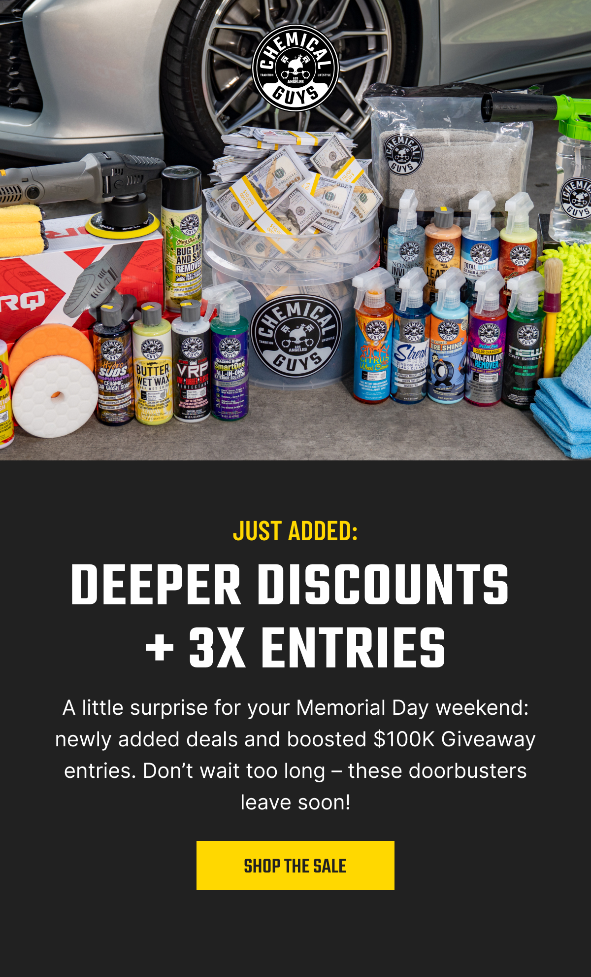 Deeper Discounts + 3X Entries