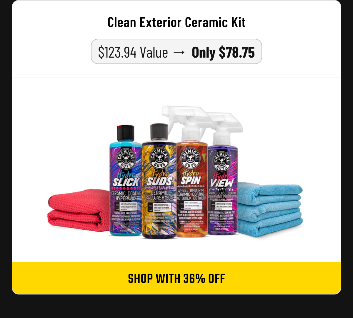 Clean Exterior Ceramic Kit
