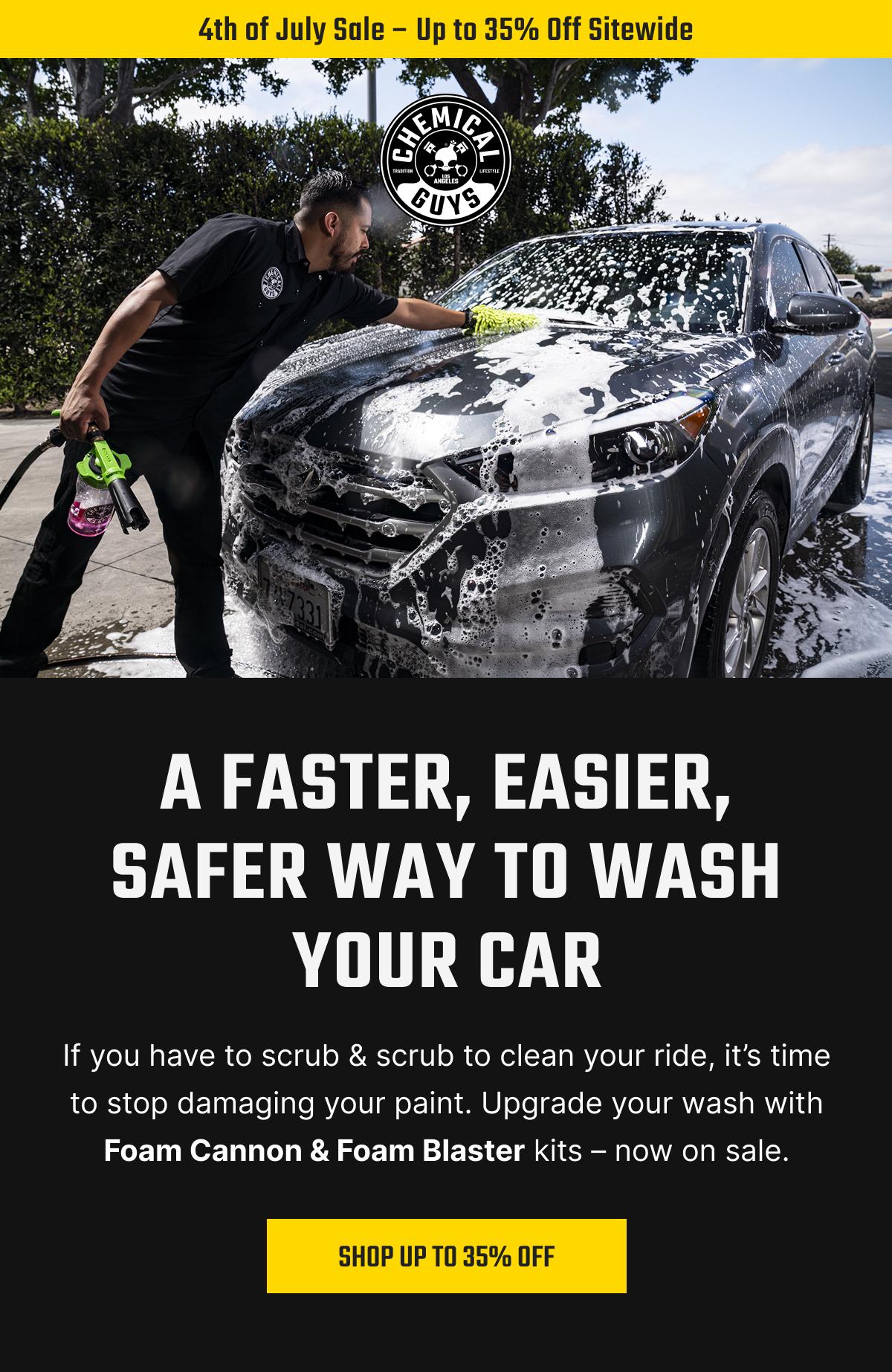 Upgrade your wash with Foam Cannon & Foam Blaster kits - up to 35% off