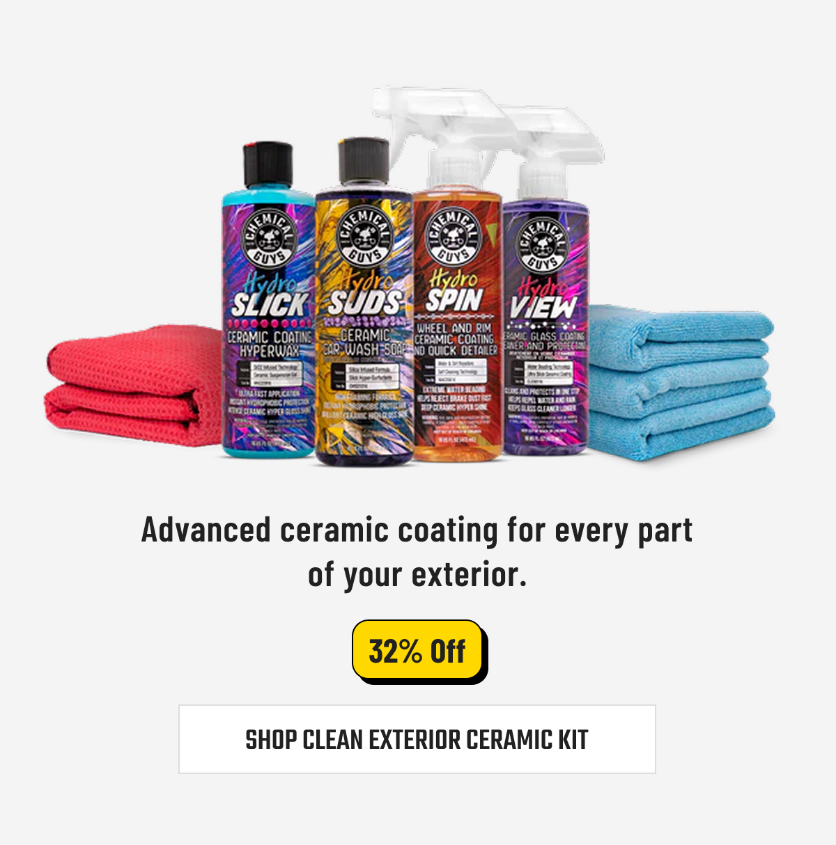 Shop 32% off advanced ceramic coating for every part of your exterior