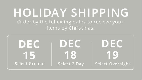 Holiday Shipping