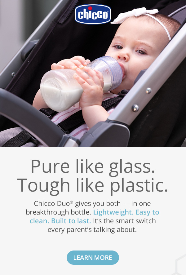 The first glass-lined plastic baby bottle