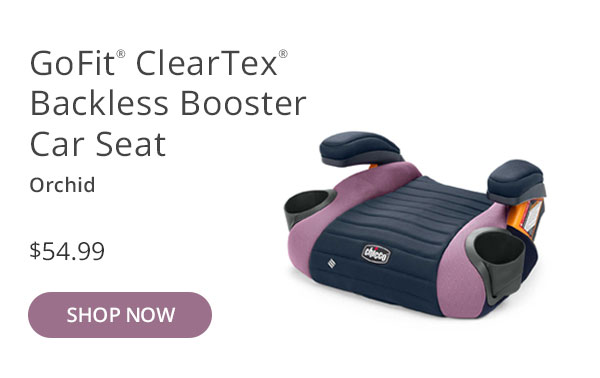 GoFit ClearTex Backless Booster Car Seat