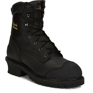 Aldarion 8" Waterproof Comp Toe Insulated Logger in black oiled.