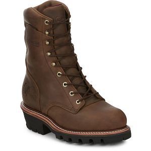 Super Dna 9" Waterproof Steel Toe Insulated Logger in bay apache.