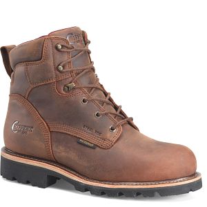 Super Dna 6" Waterproof Steel Toe Lace-Up in walnut (brown)