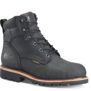 Super Dna 6" Waterproof Steel Toe Insulated Lace-Up in Charcoal (black).