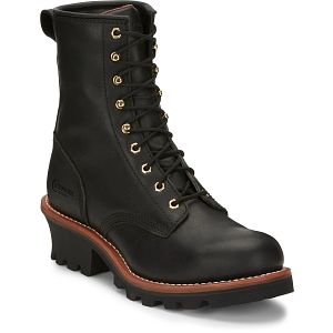 Baldor 8" Steel Toe Logger in black oiled.