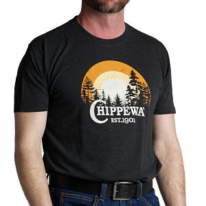 Sun Scene Tee in graphite heather (black)