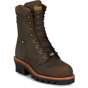 Super Logger 9" Waterproof Insulated in brown.