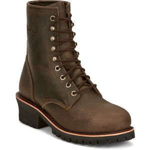 Classic 2.0 8" Steel Toe Logger in chocolate apache (brown)