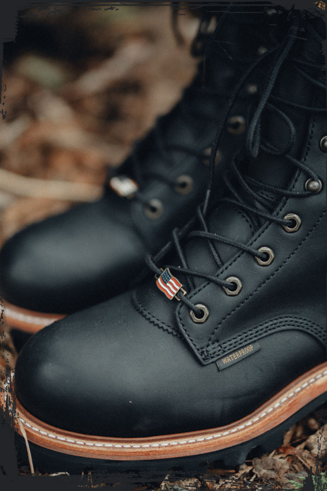 Super Logger 9" Waterproof Insulated Steel Toe in black.