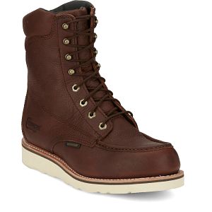 Edge Walker 8" Waterproof Lace Up Wedge in Briar Haystack (brown).