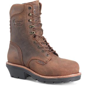 Thunderstruck 9" Insulated Waterproof Nano Comp Toe Logger in walnut (brown)