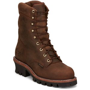 Super Dna 9" Waterproof Steel Toe Logger in bay apache (brown)