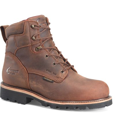 Super Dna 6" Waterproof Steel Toe Lace-Up in walnut (brown).