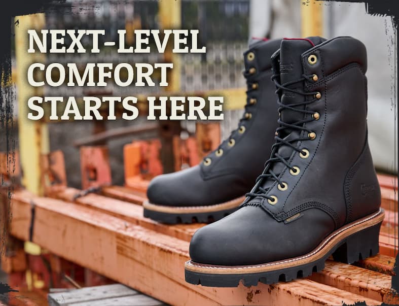 Next-Level Comfort Starts Here. Super Dna 9" Waterproof Steel Toe Insulated Logger in Black Oiled.