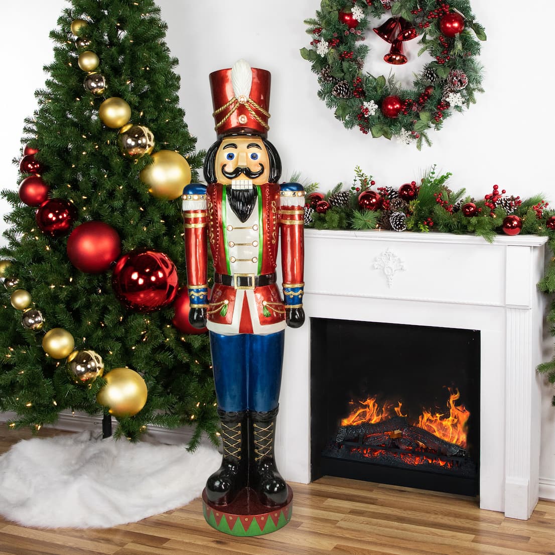 6' Lighted and Jeweled Nutcracker Soldier