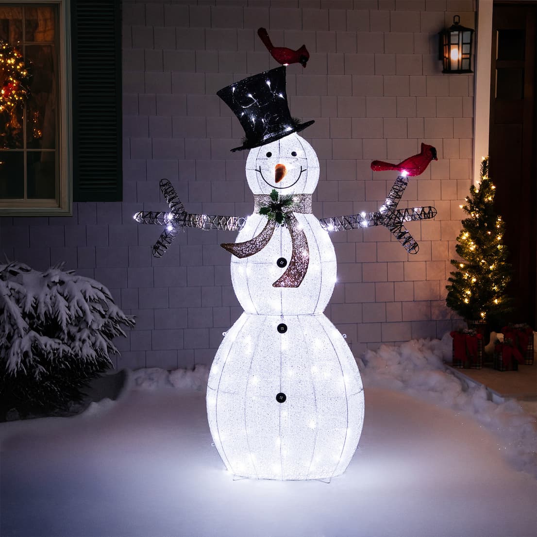 6' Lighted Outdoor Snowman