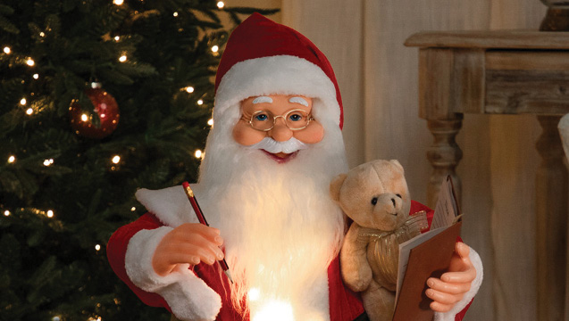 Lighted and Animated Santa Claus