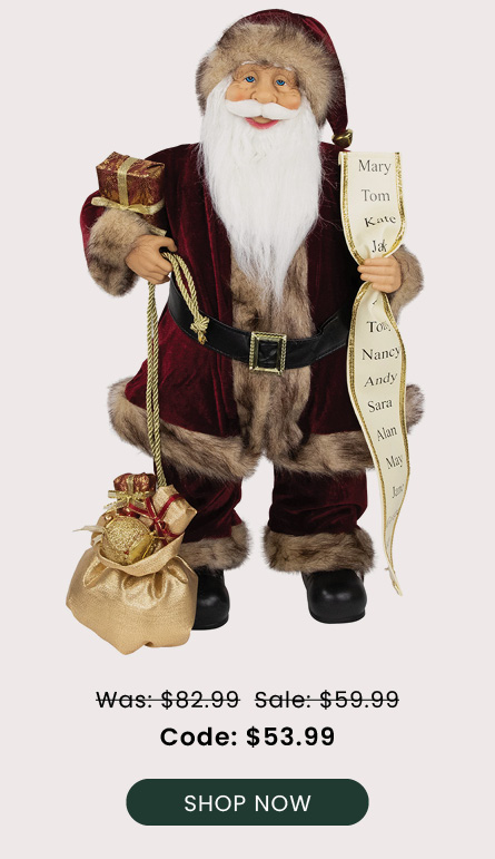 24" Woodland Standing Santa