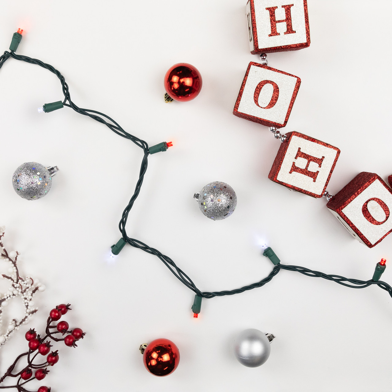 Image of Red and White LED Wide Angle Christmas Lights - 4
