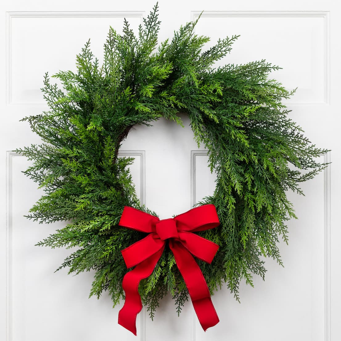 24" Faux Cedar Wreath