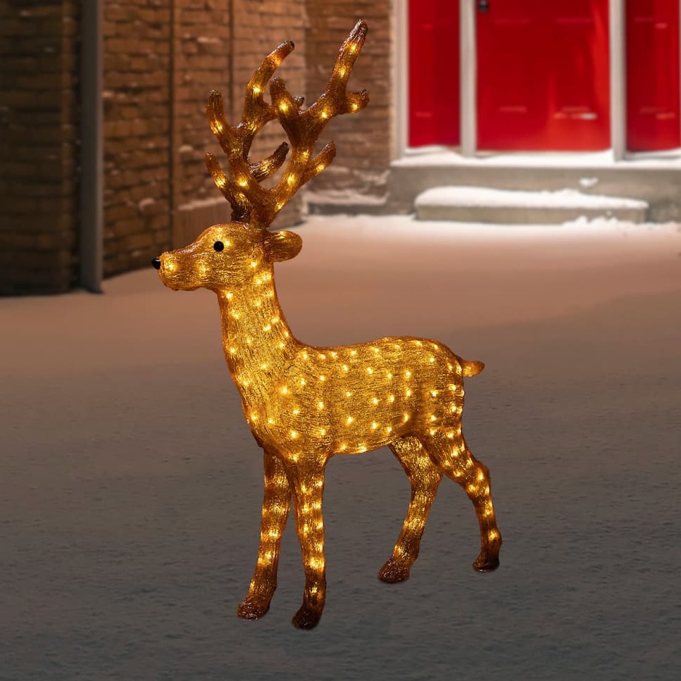 46" Lighted Outdoor Acrylic Reindeer