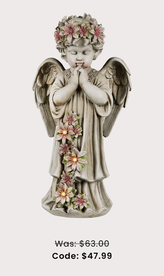 Lighted Angel Statue