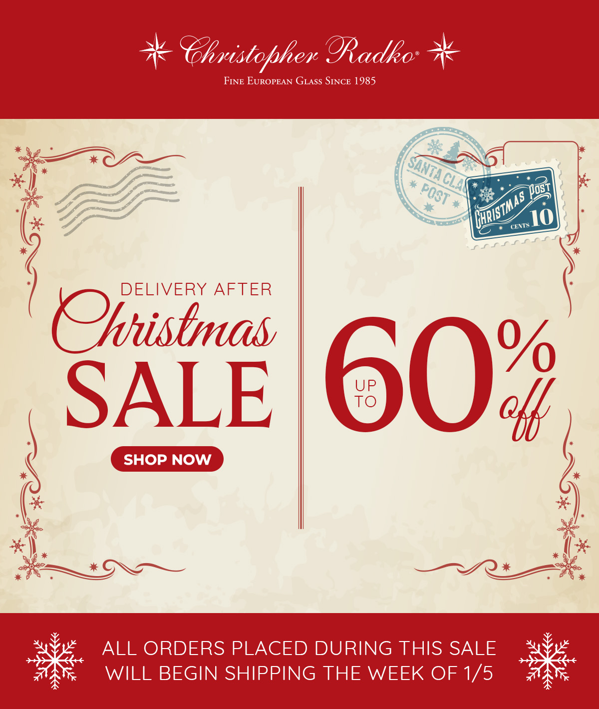  Delivery After Christmas Sale