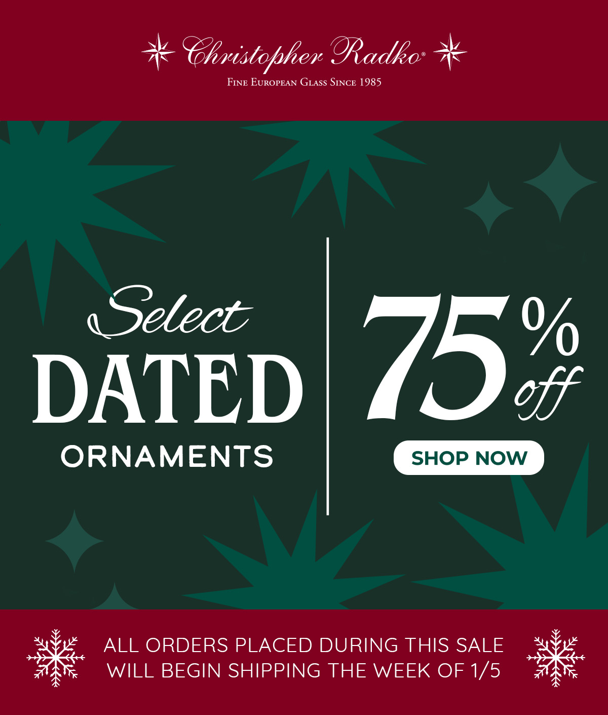DATED 75% OFF
