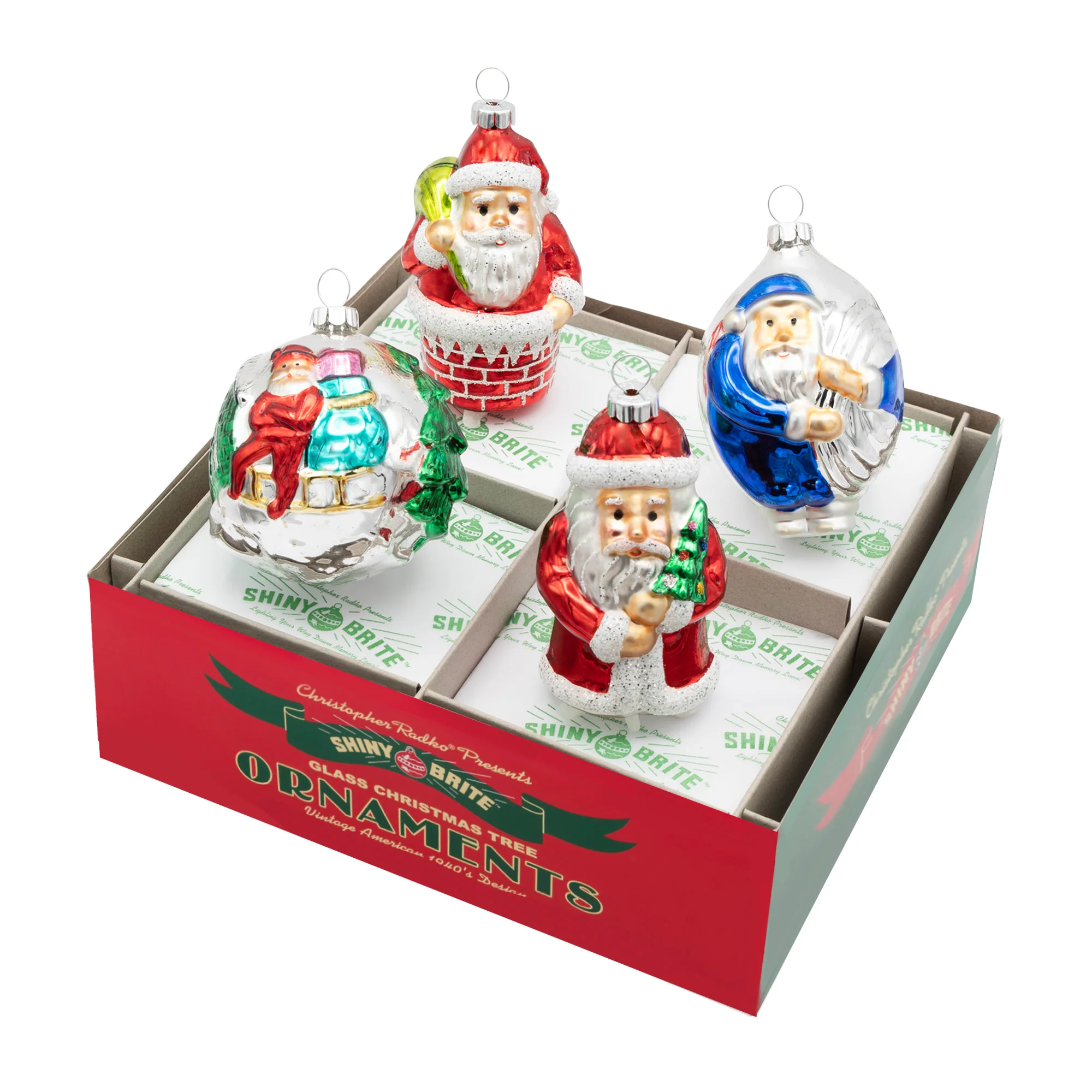 Image of CHRISTMAS CONFETTI 4 COUNT 3.25"  SANTA FIGURES