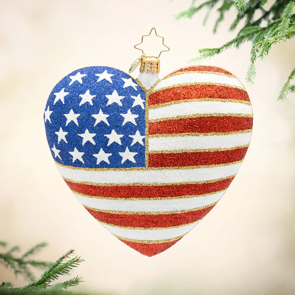 Heart of Independence – 250 Years ornament by Christopher Radko