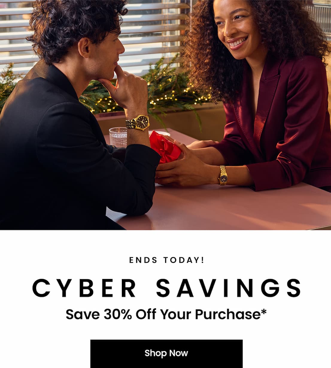 Ends Today! Cyber Savings! Save 30% off your purchase*