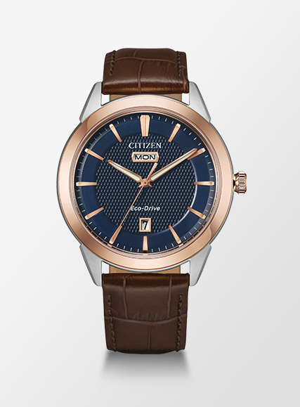 Rolan Blue Dial Leather Strap AW0096-06L