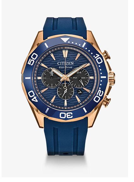 Endeavor Chrono Blue Dial Polyurethane Strap | CA4733-00L
