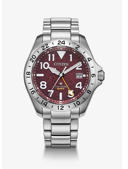 Promaster Land GMT Red Dial Stainless Steel Bracelet | BJ7150-50W