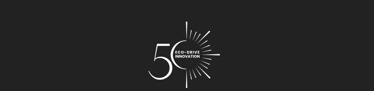 [Eco-Drive technology 50th Anniversary Logo]