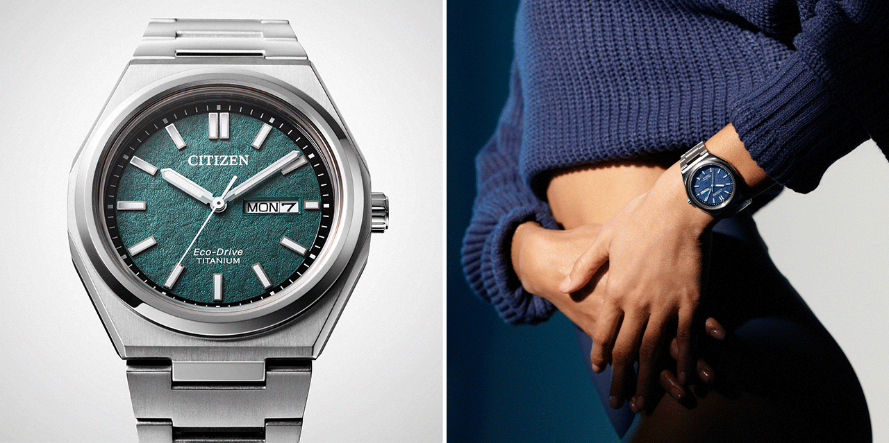 Dial animation of AW0130-85L and AW0130-85X. A person wearing the AW0130-85L