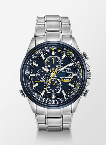 World Chronograph A-T Blue Dial Stainless Steel Bracelet AT8020-54L