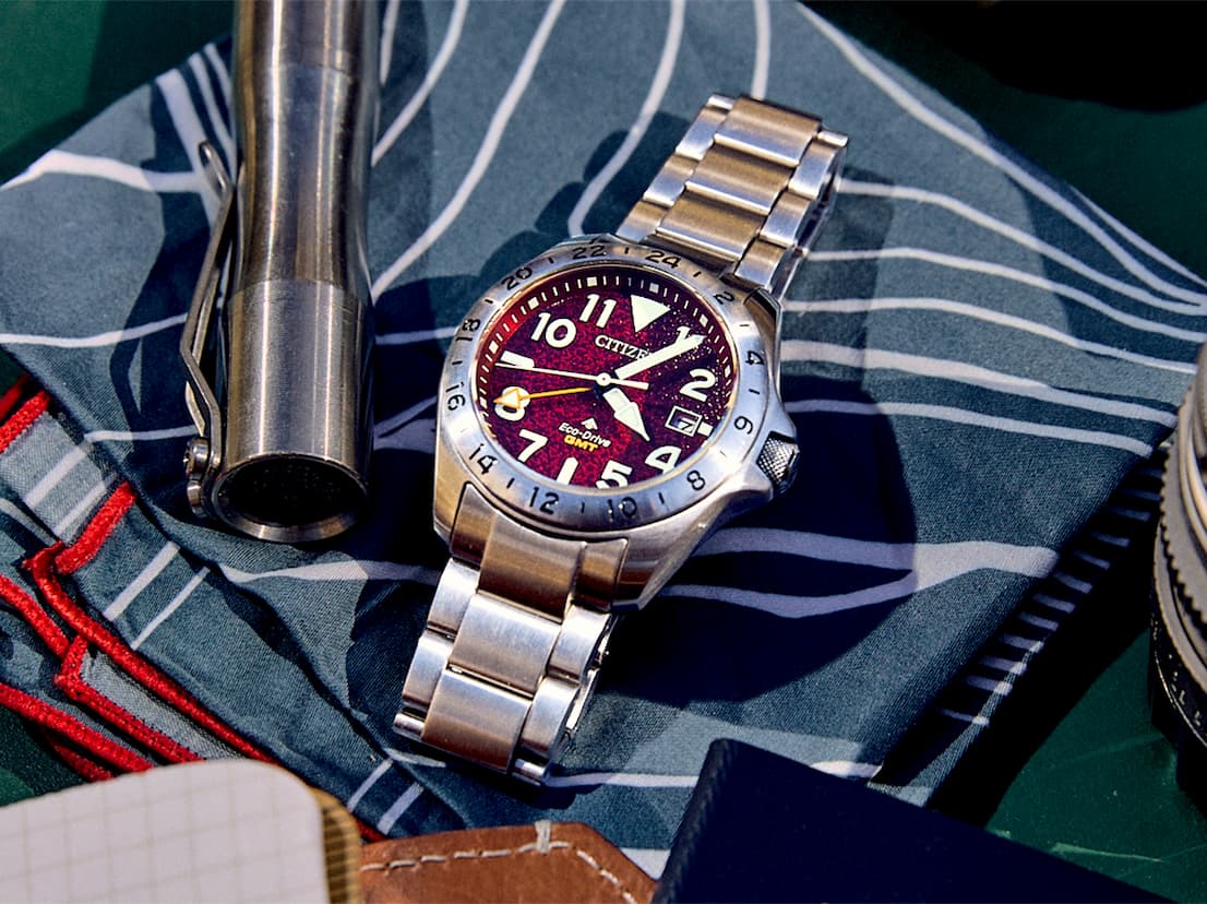 Promaster Land GMT Red Dial Stainless Steel Bracelet BJ7150-50W