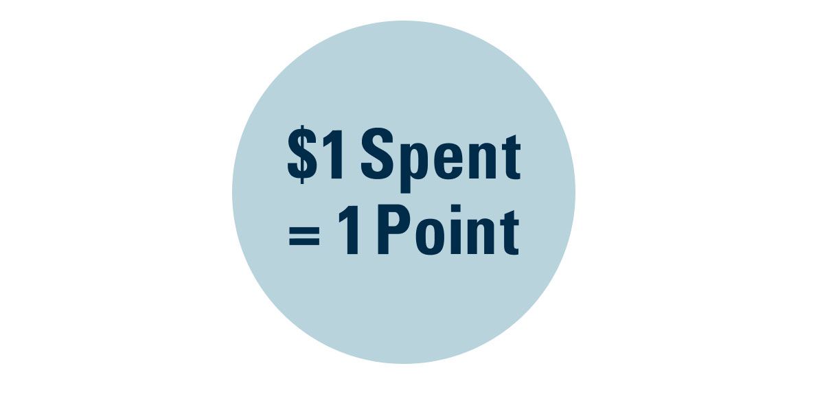 $1 spent=1 point earned