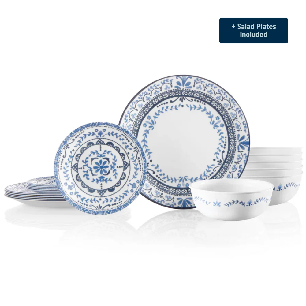 Image of Corelle® Portofino Dinnerware Set – Service for 6 + Salad Plates