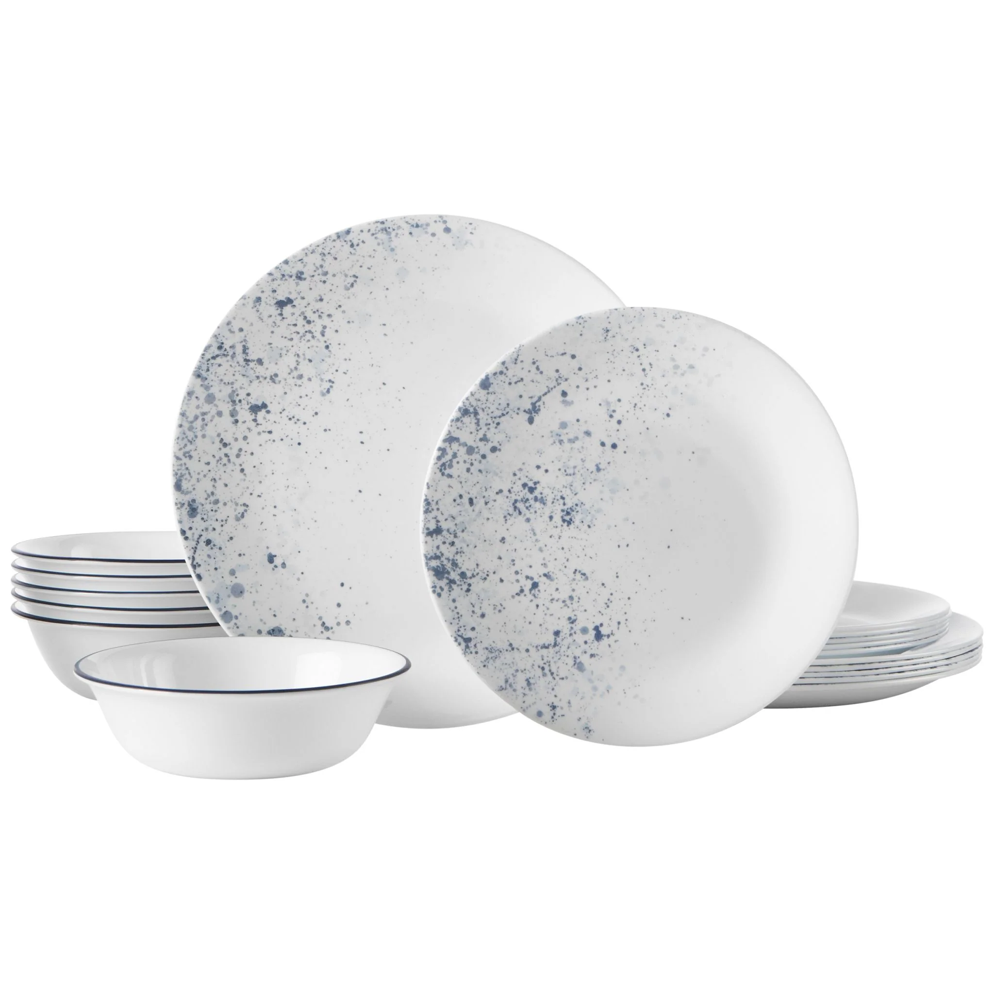 Image of Corelle® Indigo Speckle 18-piece Dinnerware Set, Service for 6