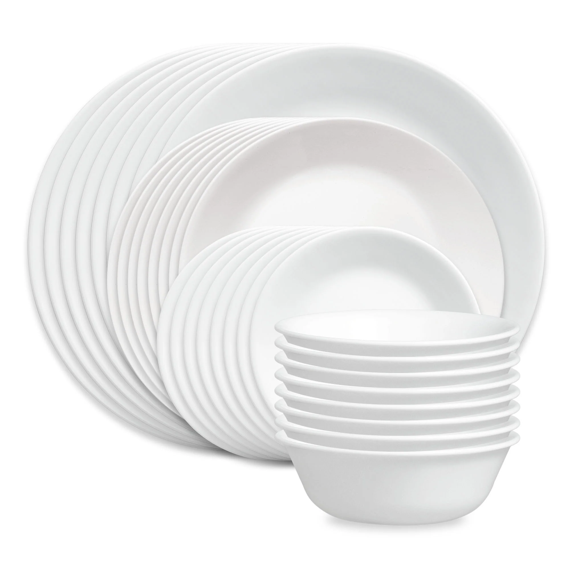 Image of Corelle® Shimmering White 32-piece Dinnerware Set, Service for 8