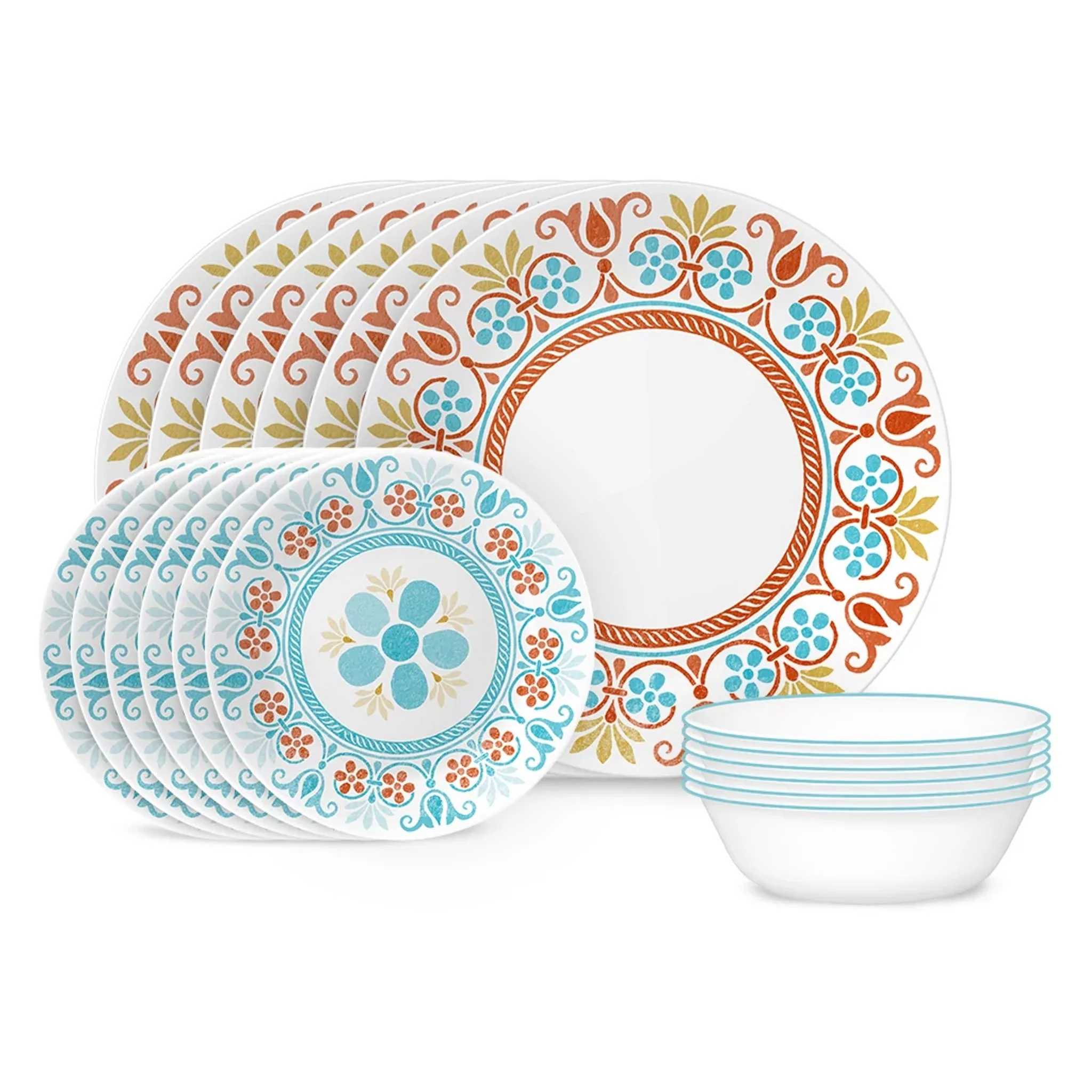 Image of Corelle® Global Collection Terracotta Dreams 18-piece Dinnerware Set, Service for 6