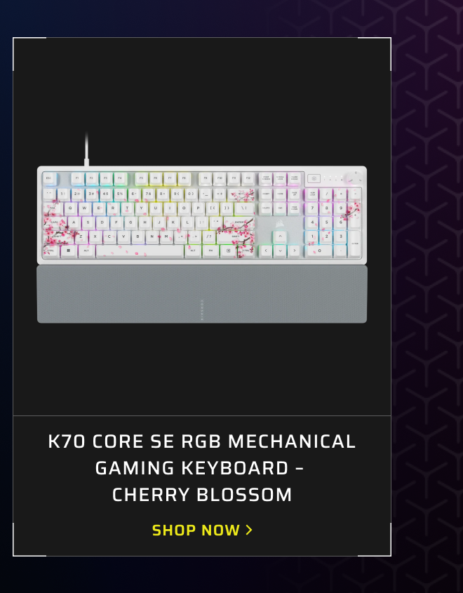 K70 CORE SE RGB Mechanical Gaming Keyboard – Cherry Blossom