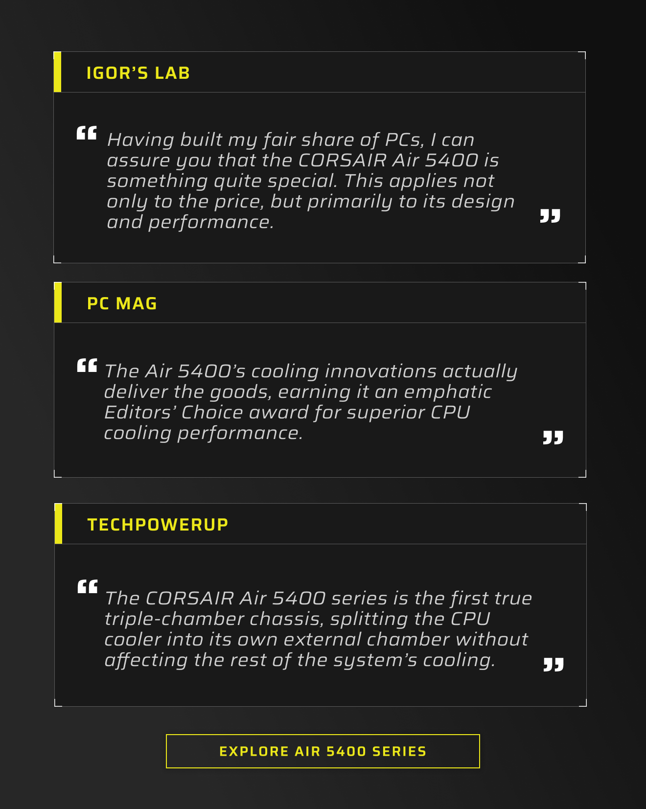 TRIPLE CHAMBER CASE CORSAIR AIR 5400