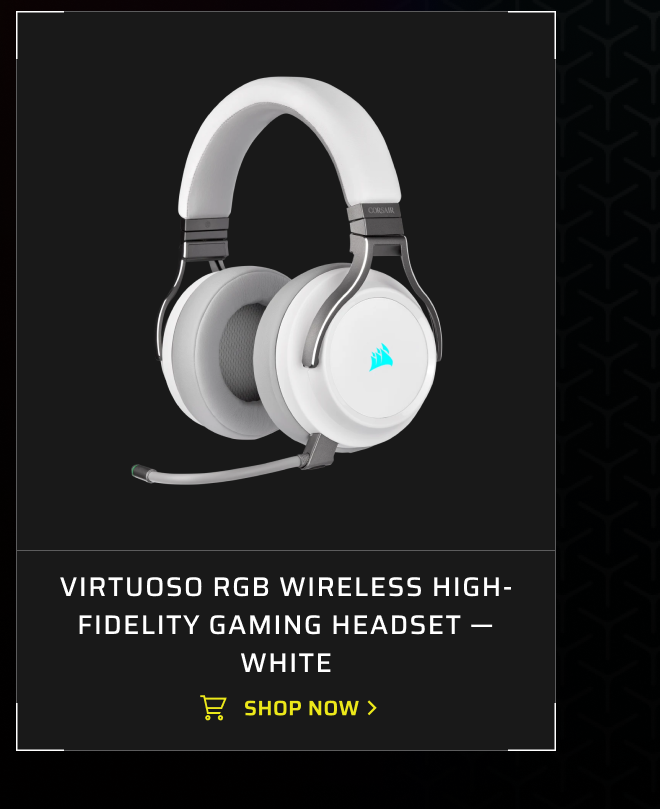 VIRTUOSO RGB WIRELESS High-Fidelity Gaming Headset — White